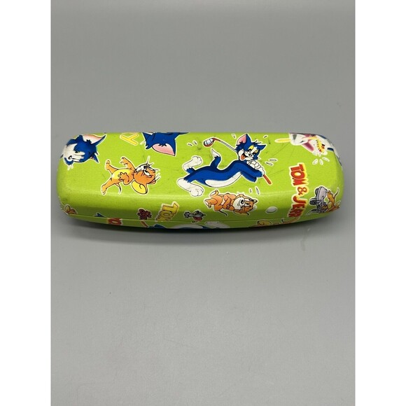 Tom and Jerry Eye Glass Case 6 inch Hard Shell Cartoon Cat Mouse Japanese Script - Picture 3 of 3